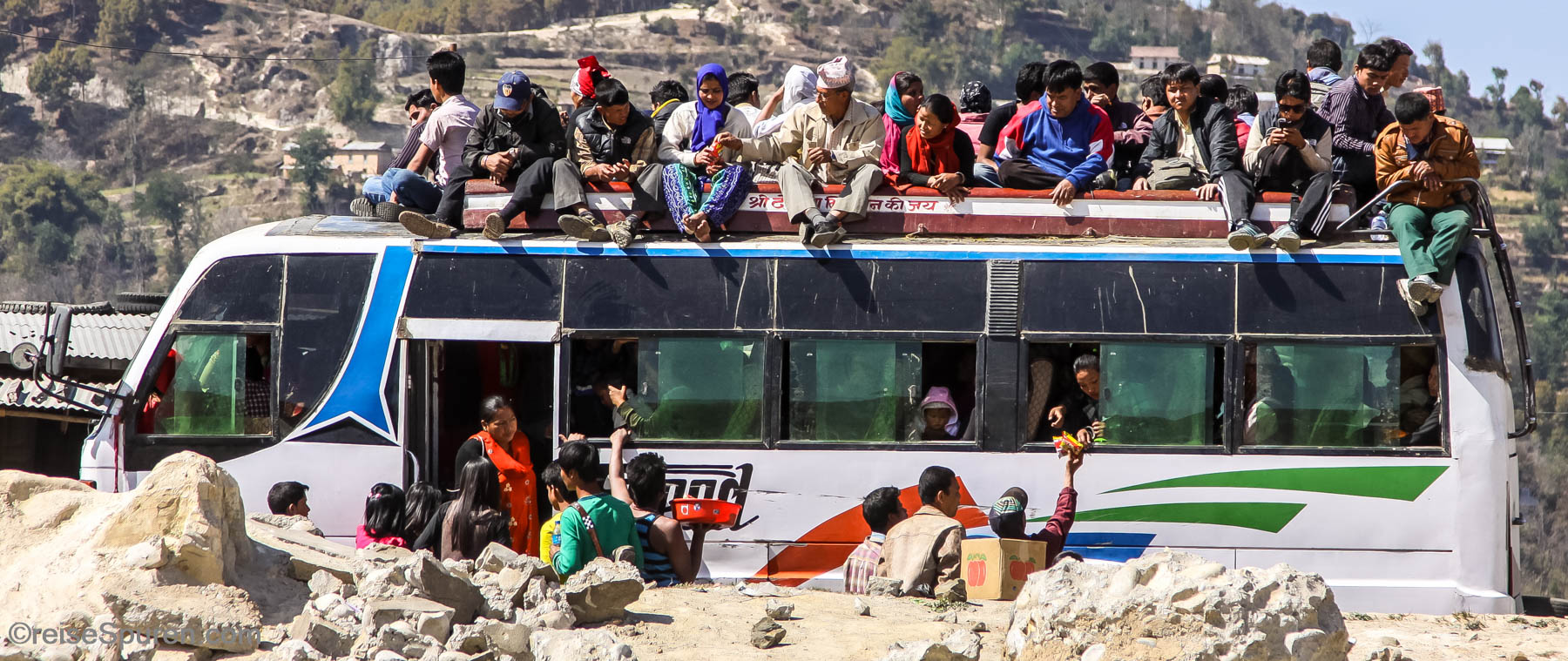 Bus in Dhulikhel